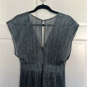 Anthropologie Metallic Sparkle Holiday Dress Size 8